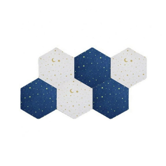 8Pcs Hexagon Felt Cork Board Tiles Self Adhesive Bulletin Board, Pin Board for Wall Decor Memos Photos Display