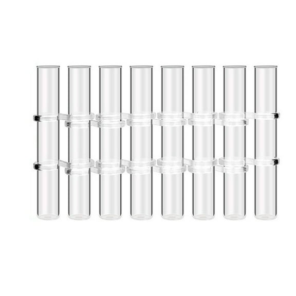 8Pcs Hinged Flower Vase Clear Glass Test Tube Hanging Flower Holder for Home Decor, S y9600