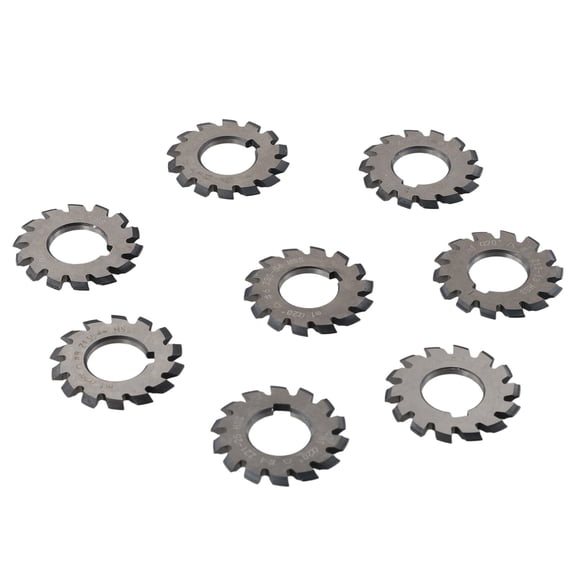 8Pcs Hss M1 Diameter 22Mm Pa20 20 Degree #1-8 Involute Gear Cutters Set New