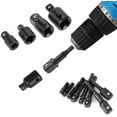 thumbnail image 1 of 8Pcs Impact Socket Adapter Hex Square Nut Driver Adapter Power Drill Extension Bit And 4Pcs Cr-V Impact Adapter And Reducer Set 1/4 3/8 1/2" Drive, Total 12Pcs, 1 of 2