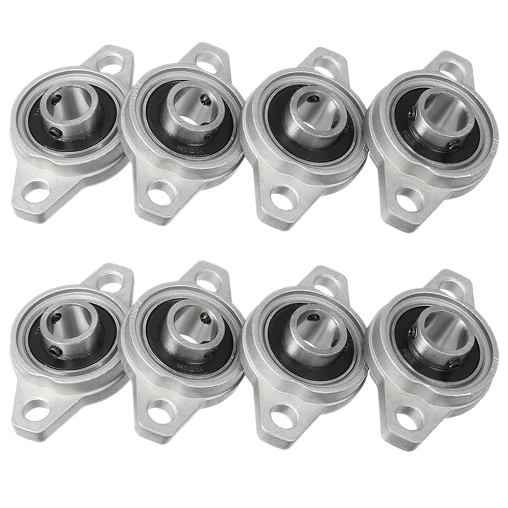 8Pcs KFL001 12mm Zinc Alloy Self Aligning Pillow Block Flange Bearing Rhombic Bearing Housing