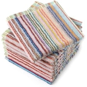 TEAMD 8Pcs Kitchen Dishcloths for Washing Dishes, Ultra Absorbent Dish Rags, Cotton Cleaning Cloths , 12x12 Inches (Mix)