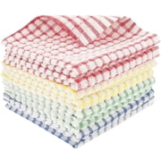 Xiyztok Kitchen Towels and Dishcloths Set, 12x12 Inches 8 Pack Cotton Kitchen Dish Cloths to Clean Dish Rag Cloths for Home Use