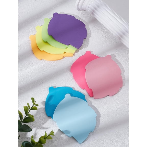 8Pcs Leaf Paper Sticky Note Pads Self-Stick Notepads Divider Tabs Writing Memo Pads Easy Classroom Supplies 70x63.5x2.5mm