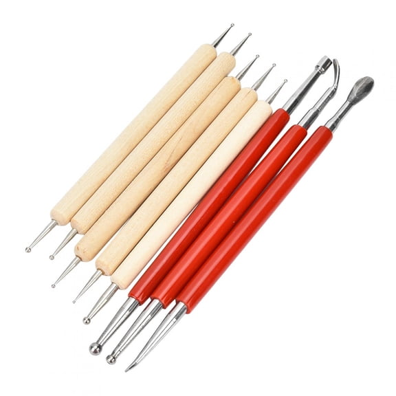 8Pcs Leather Carving Stylus Tool Set, DIY HandMade Craft Tracing Spoon & Double Headed Point Drill Pens