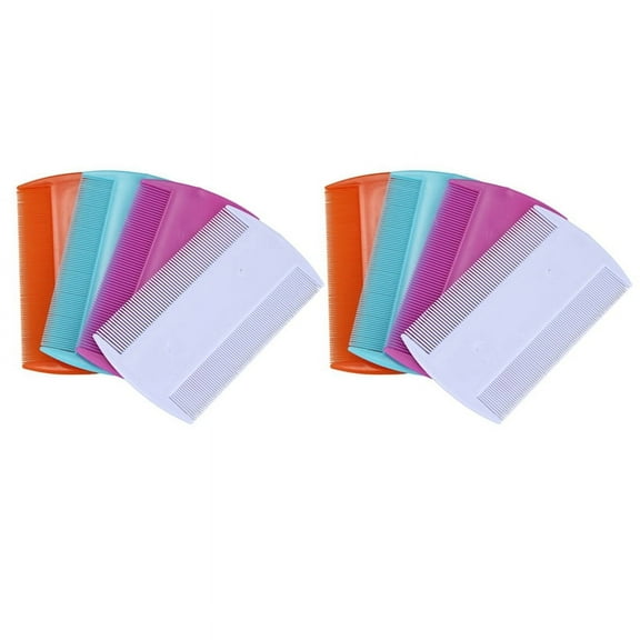 8Pcs Lice Combs, Double Sided Pet Combs, Cat Dog Pet Grooming Fine Tooth Hair Combs,8 pcs x hair comb,Random colors