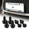 8Pcs License Plate Screws Black Stainless Steel Car Plate Fasteners