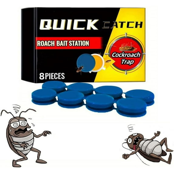 8Pcs Long Lasting & Odorless Cockroach BaitGel,Fast Acting Cockroach Trap Easy to Use for Home & Powerful Trap Effective Control for Small & Large Cockroach.