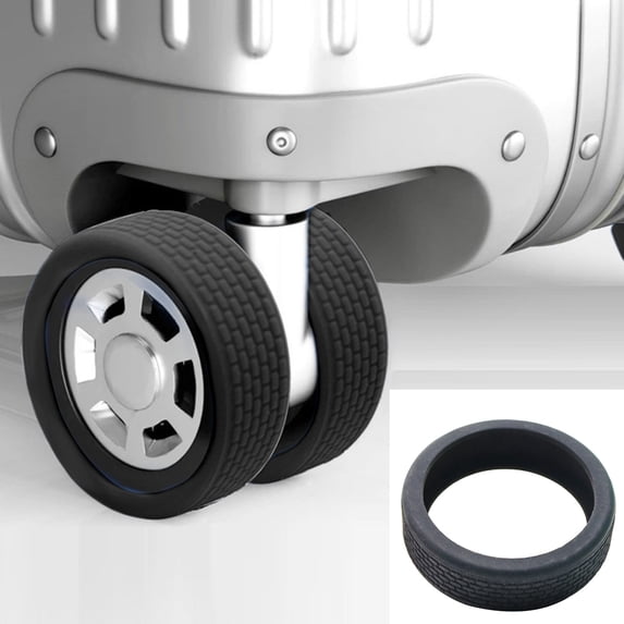 8Pcs Luggage Wheel Covers for 2-2.4in Wheels, Suitcase Wheel Protectors Noise Reducing Anti-Scratch Travel Accessories