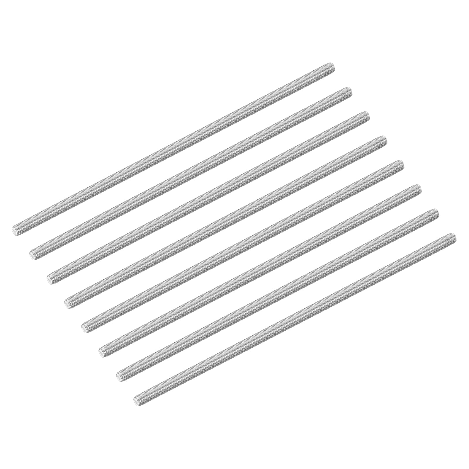 8Pcs M6-1.0x200mm Fully Threaded Rods, 304 Stainless Steel Thread Bar Studs