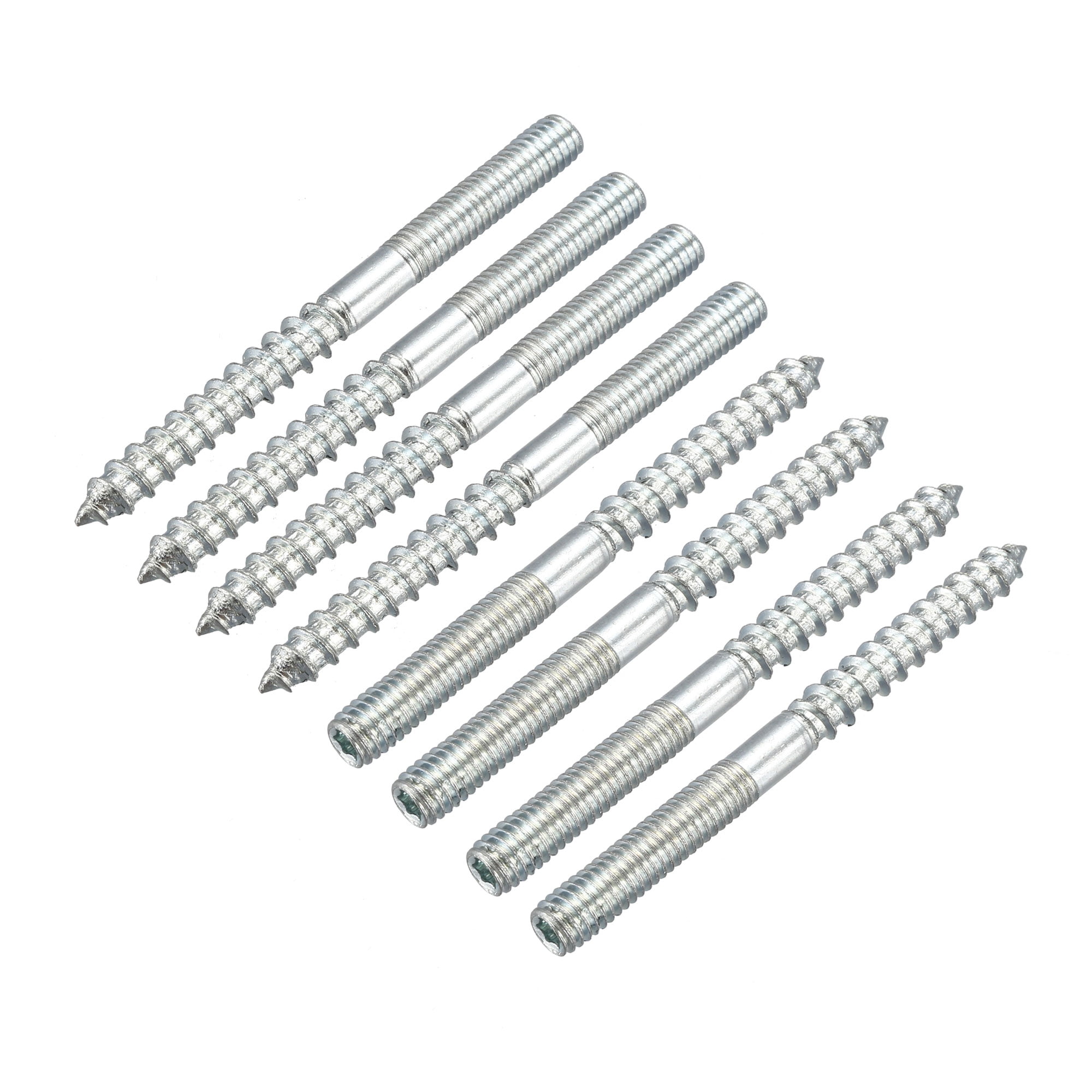 8Pcs M6x70mm Hanger Bolt Double Headed Bolt SelfTapping Screw