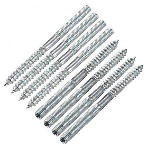 8Pcs M6x91mm Hanger Bolt Double Headed Bolt Self-Tapping Screw