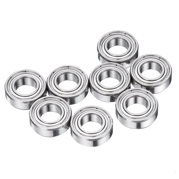 8Pcs MR126ZZ Small Bearing, 6mm ID 12mm OD 4mm Width Double Shielded Deep Groove Ball Bearings for Electric Motor Skateboards 3D Printer