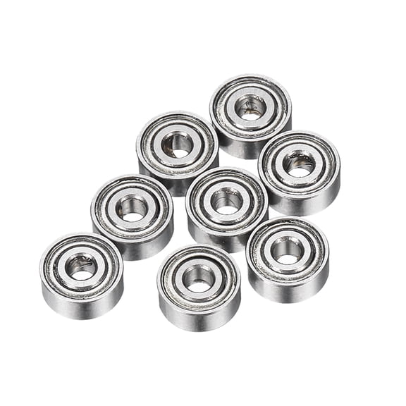 8Pcs MR62ZZ Small Bearing, 2mm ID 6mm OD 2.5mm Width Double Shielded Deep Groove Ball Bearings for Electric Motor Skateboards 3D Printer