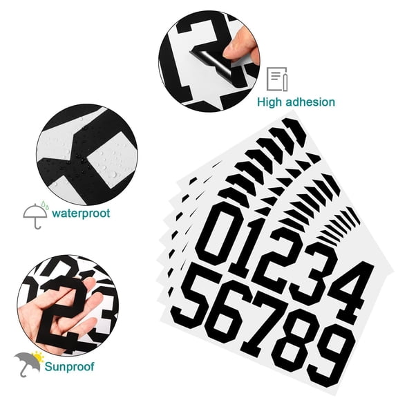 8Pcs Mailbox Numbers Vinyl Decals/Stickers Street Address Mailbox House Number