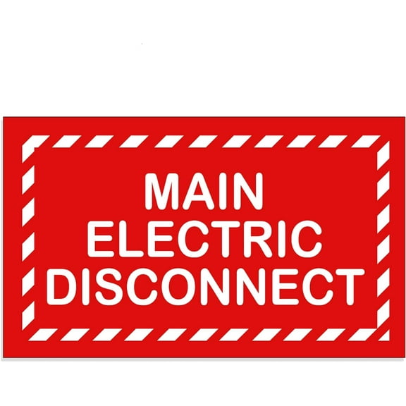 8Pcs Main Electric Disconnect Labels 3.5×5 inch Hazardous Electrical Main Service Disconnect Stickers Danger Notice Labels for Electrical