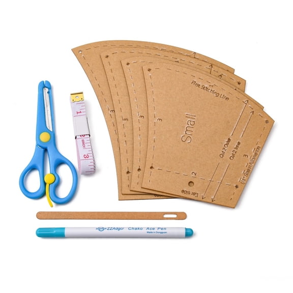 8Pcs Mask Template Sets Sewing Machine Ruler Acrylic DIY Sewing Tools Kit with Disappearing Ink Fabric Marker Pen PU Iron Soft Tape Measure