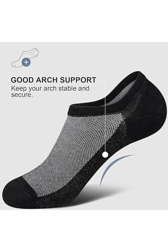 8Pcs Men Anti Slip No Show Invisible Socks, Breathable Mesh Thin Hidden Boat Liner Socks for Summer Daily Wear