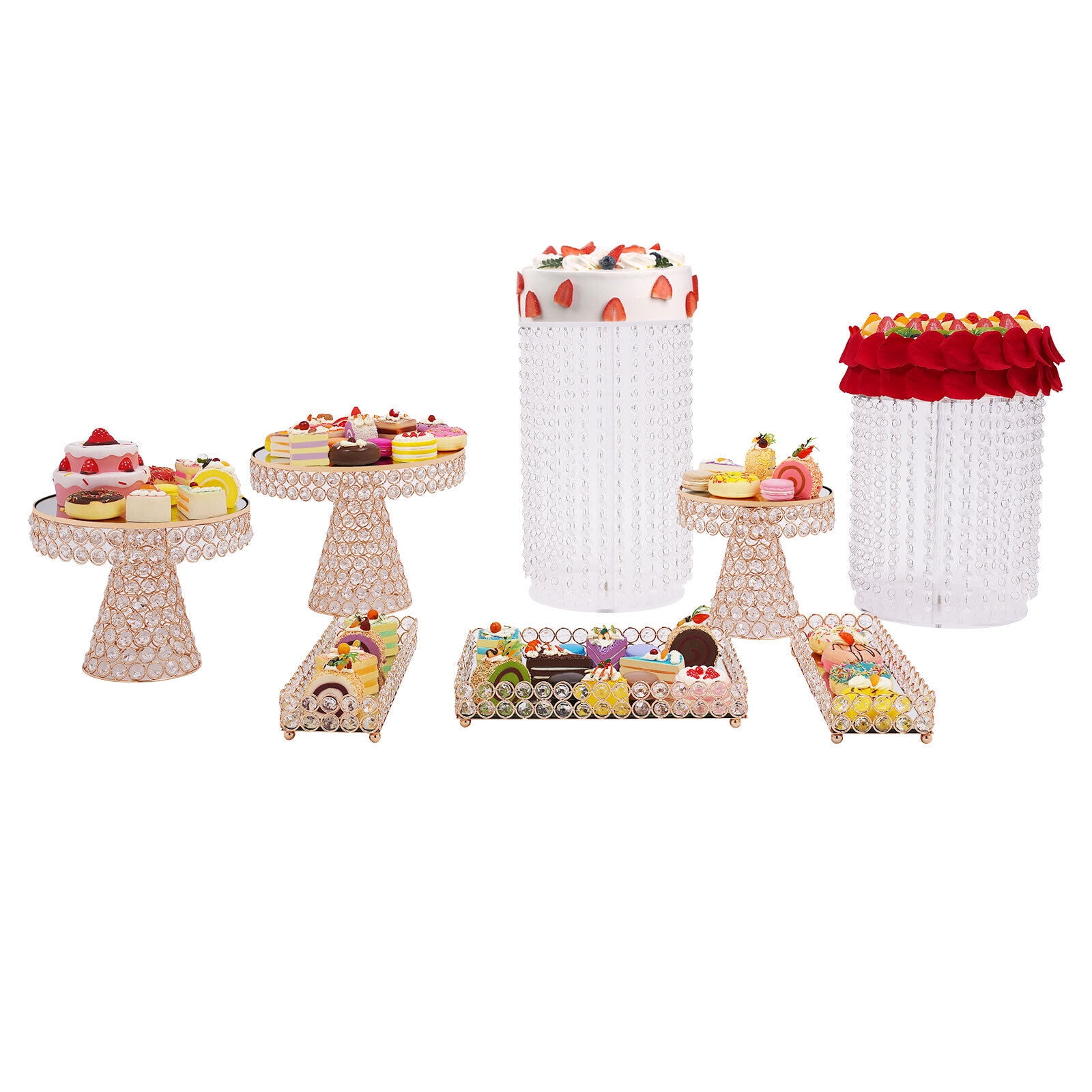 8Pcs Metal Cake Stand Set Cupcake Dessert Rack Wedding Party Display ...