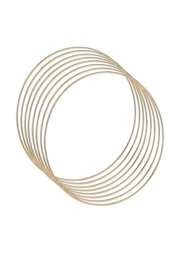 8Pcs Metal Floral Hoops Wreath 12 Inch Catcher Macrame Rings for Wedding Wreath Decor, Table Centerpieces