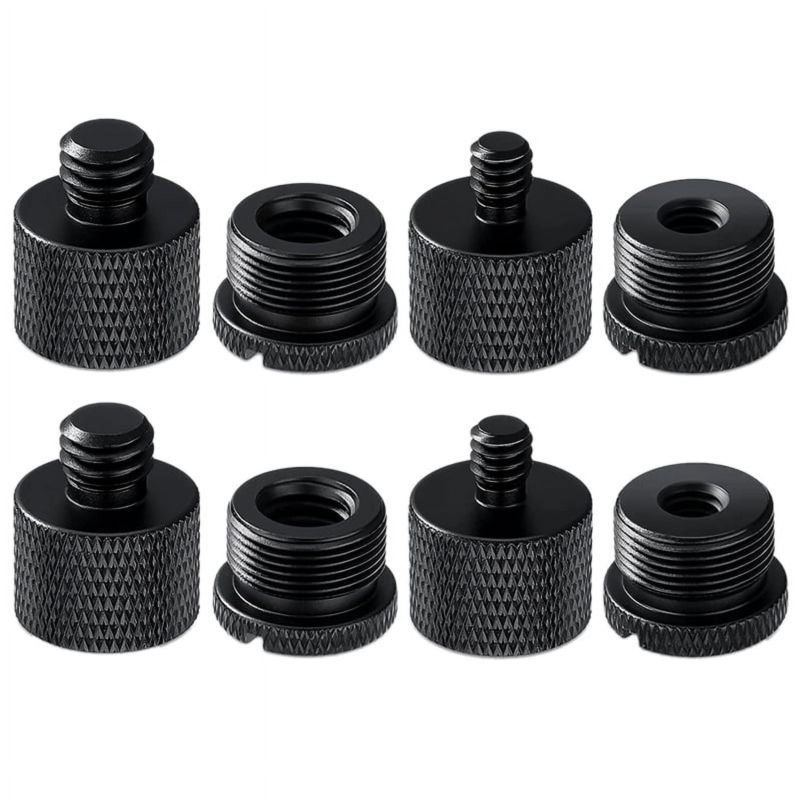 8Pcs Mic Stand Thread Adapter Set,5/8 Female to 3/8 Male Thread