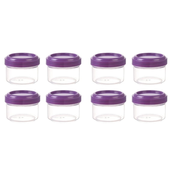 8Pcs Mini Clear Jars with Leakproof Lids Round Clear Container 35Ml Refillable Storage Containers for Home and Kitchen Organizing 4.5X4.5X3.5cm Home Decor
