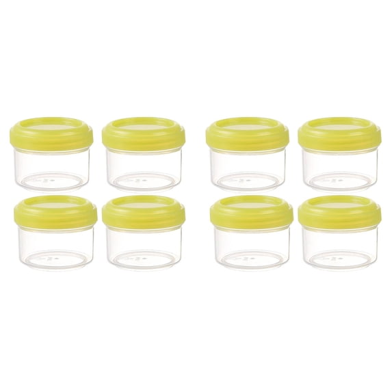 8Pcs Mini Clear Jars with Leakproof Lids Round Clear Container 35Ml Refillable Storage Containers for Home and Kitchen Organizing 4.5X4.5X3.5cm Home Decor