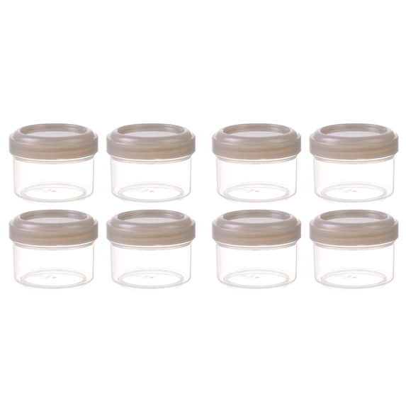 8Pcs Mini Clear Jars with Leakproof Lids Round Clear Container 35Ml Refillable Storage Containers for Home and Kitchen Organizing 4.5X4.5X3.5cm Home Decor