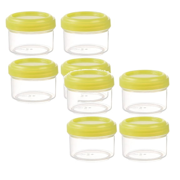 8Pcs Mini Clear Jars With Leakproof Lids Round Clear Container 35Ml Refillable Storage Containers For Home And Kitchen Organizing Food Storage Home Decor