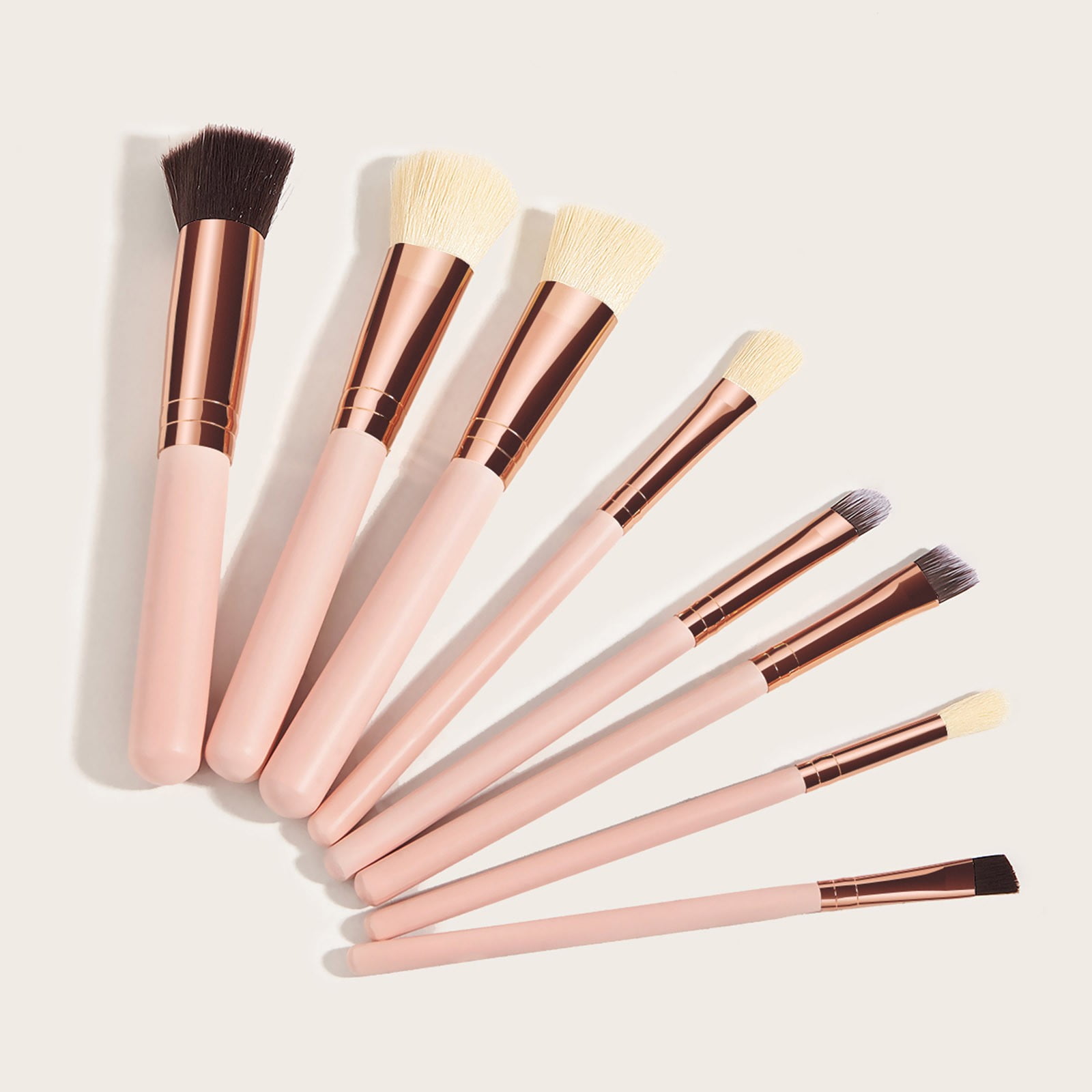 8Pcs Mini Cosmetic Eyebrow Eyeshadow Brush Makeup Brush Sets Kits Tools