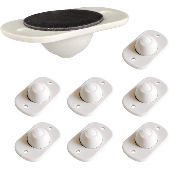 8Pcs Mini Self-Adhesive Swivel Abs Plastic Furniture Casters, Cute And Sturdy, Quiet And Smooth
