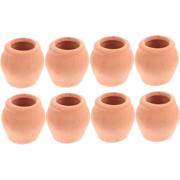 8Pcs Mini Terracotta Pots, Small Clay Pots for Succulents and Seed Starting, Decorative Ceramic Pot for Indoor Plants, Fairy Gardens, and DIY Crafts