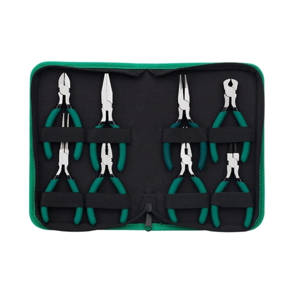 8Pcs Miniature Ergonomic Plier Small Pliers Tool 5 Inches High Carbon Steel Perfect For Detailed Tasks And Repairs Use