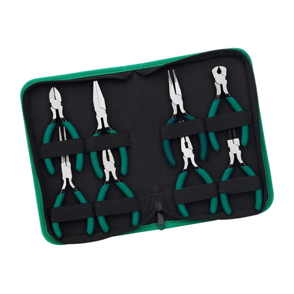 8Pcs Miniature Ergonomic Plier Small Pliers Tool 5 Inches High Carbon Steel Perfect For Detailed Tasks And Repairs Use