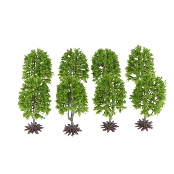 8Pcs Model Tree Landscape Train Railroad Diorama Garden DIY Landscape Ornaments