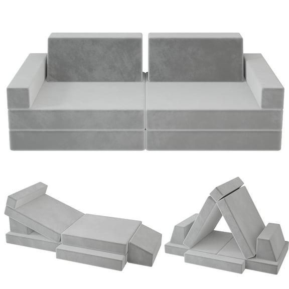 8Pcs Modular Kids Couch Kids Sofa for Playroom Sofa Toddler Couch Christmas Gift