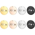 thumbnail image 1 of 8Pcs Mom Charms 304 Stainless Steel Flat Round Letter Words Dainty Charm for DIY Mother's Day Birthday Jewelry Gift, 1 of 5