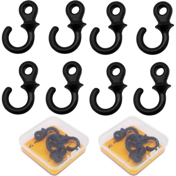 8Pcs Monkey Tail Silencers, Bow String Shock Absorber, Rubber Compound Bow String Silencer for Various Archery Bows(Black)