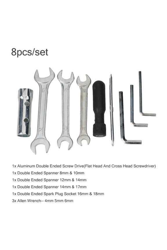 8Pcs Motorcycle Repair Tool Set Wrench Plug Sleeve Tool Screwdriver Tool