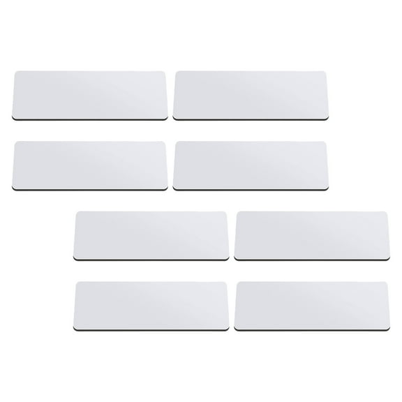 8Pcs Name Badge with Pin 3x1.25Inch Unfinish Name Badges Sublimation Name Badges for School Conference