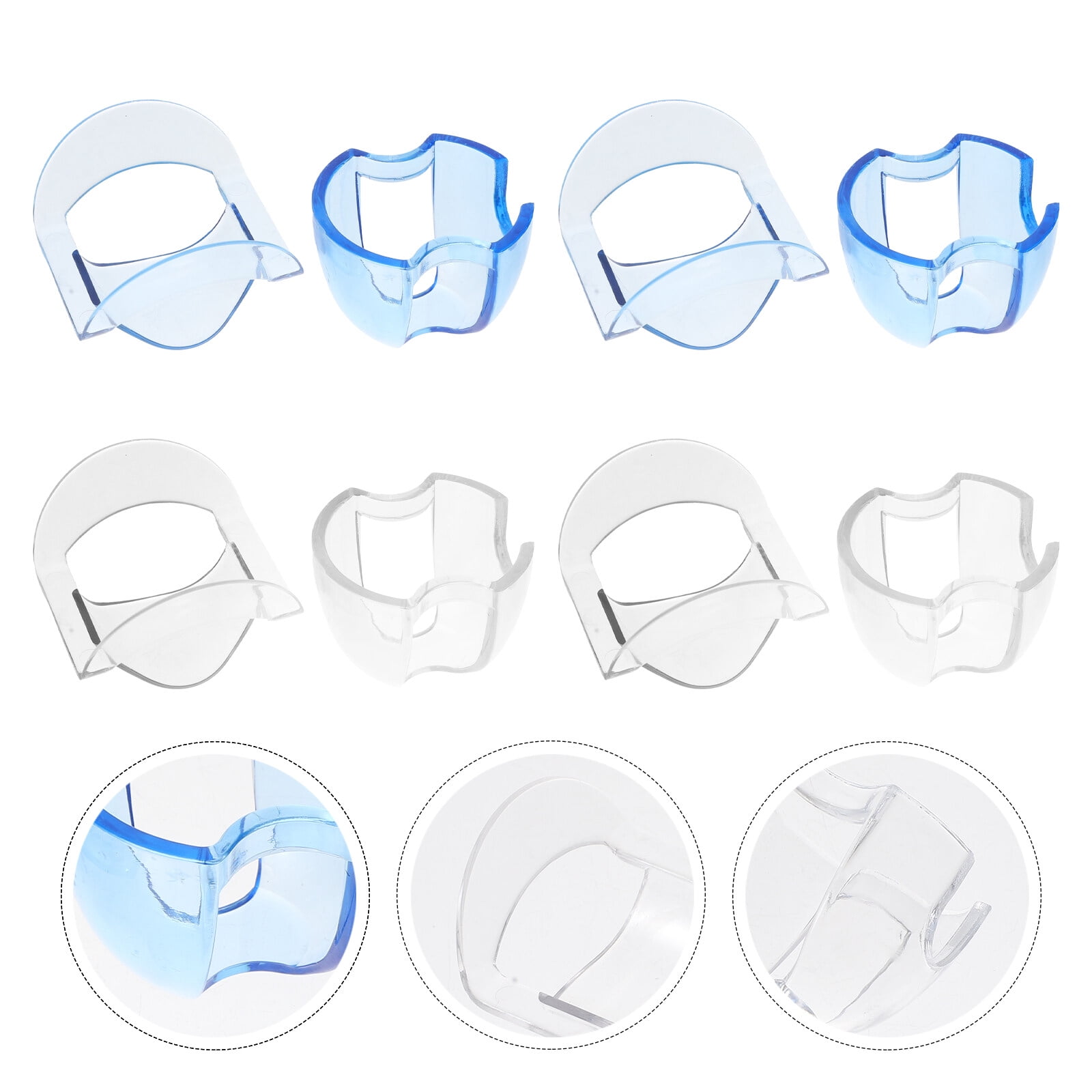8Pcs Orthodontics Dental Cheek Retractor Mouth Mouth Bite Blocks (Assorted Color)