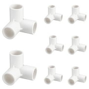 8Pcs PVC Pipe Connector 3-Way Elbow Fittings for PVC Furniture Pipe Fittings Greenhouse Frame Tent Connection