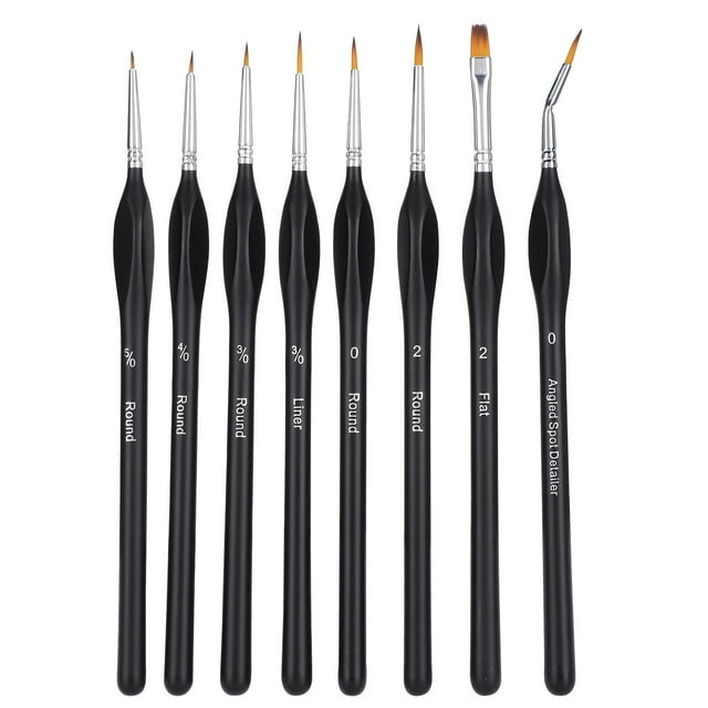 8Pcs Painting Brush Set Nylon Wool Watercolor Acrylic Painting Tools