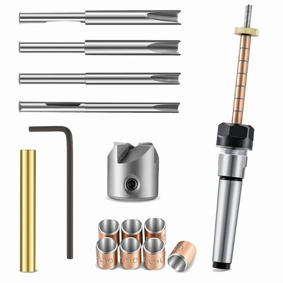 8Pcs Pen Turning Mandrel, Wood Turning PenBarrel Kits, 7mm Drill Bit and Pen Mandrel for Wood Lathe,1set * wood lathe tools,As Shown