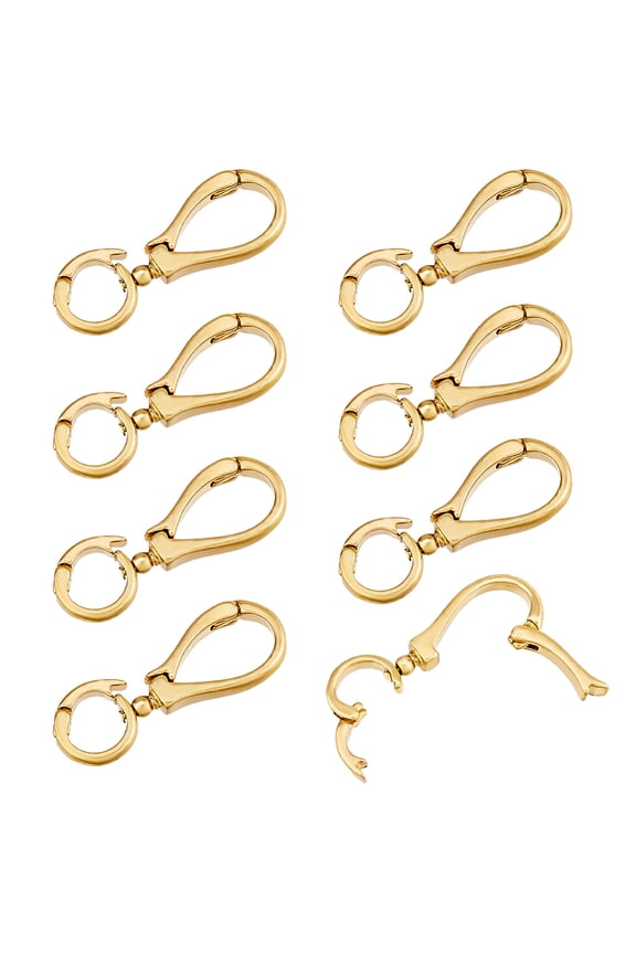8Pcs Pendant Clasp Connectors Double Open Pendant Clasp Connectors Bails Rotatable Pendant Enhancer Clasps