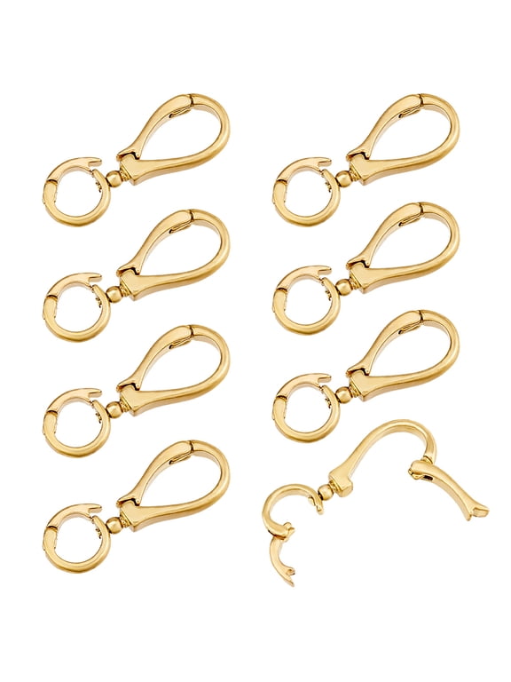 8Pcs Pendant Clasp Connectors Double Open Pendant Clasp Connectors Bails Rotatable Pendant Enhancer Clasps