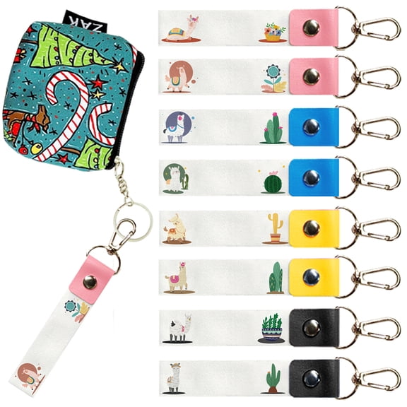 8Pcs Personalized Name Tags Hooks 5.1x0.8 Inch Alpaca Theme Backpack Name Tags Flower Labels PU Leather & Cotton Name Tags Cactus Name Tags DIY