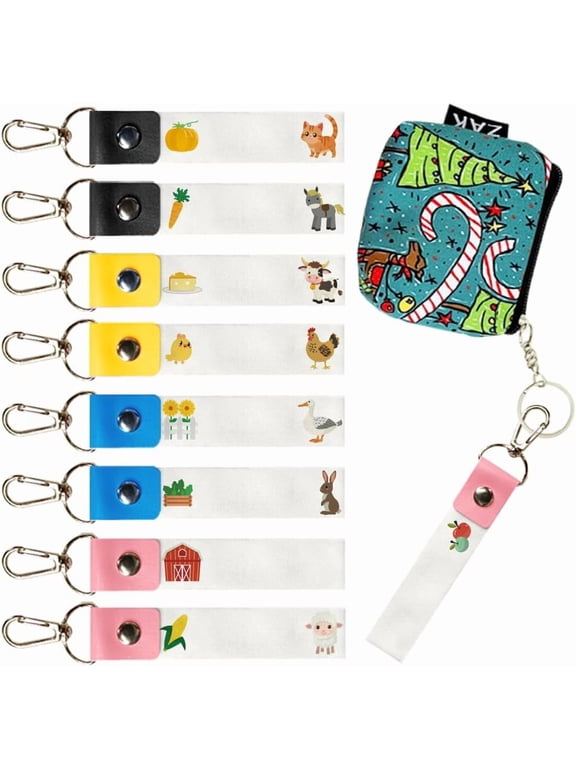 8Pcs Personalized Name Tags Hooks 5.1x0.8 Inch Animals Theme Backpack Name Tags Horse Labels PU Leather Cotton Name Tags Egg Rabbit Name Tags for Luggage Backpacks Water Bottles Colorful