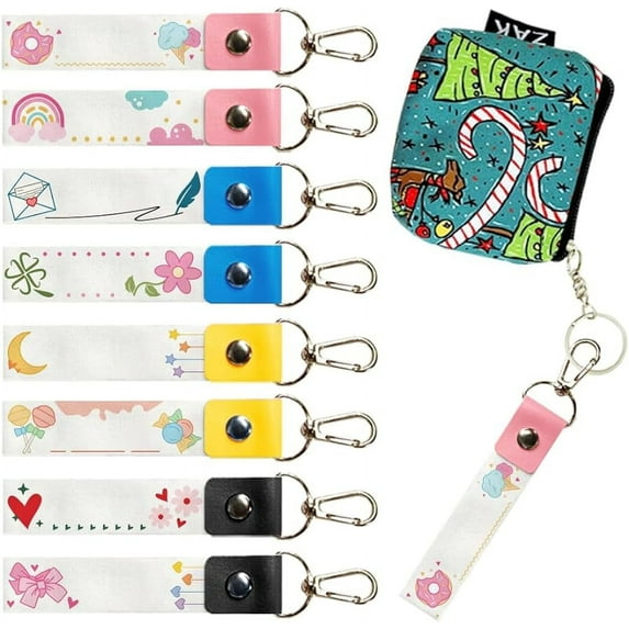 8Pcs Personalized Name Tags Hooks 5.1x0.8 Inch Backpack Name Tags Bow Tie Heart Daycare Labels