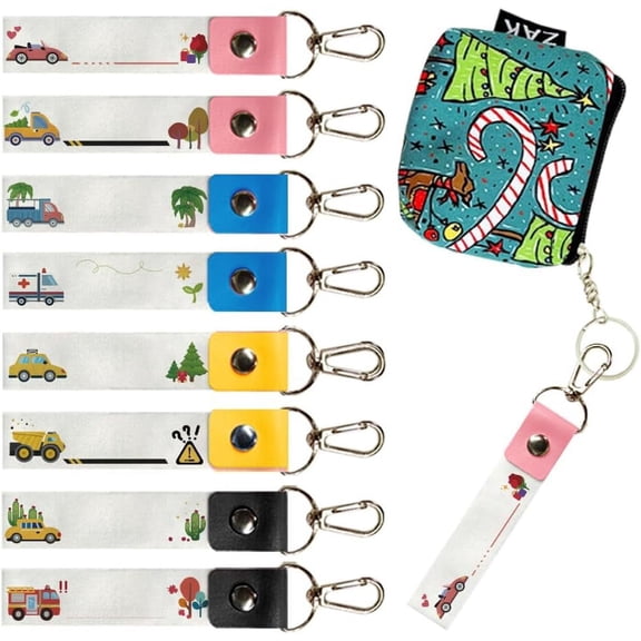 8Pcs Personalized Name Tags Hooks 5.1x0.8 Inch Vehicle Theme Backpack Name Tags Construction Truck Labels Fire Truck PU Leather Cotton Name Tags Cute Name Tags DIY